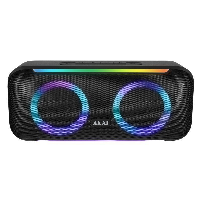 Akai ABTS-70 Φορητό αδιάβροχο ηχείο Bluetooth με TWS, LED, AWS, USB/SD, FM, AUX – 40W