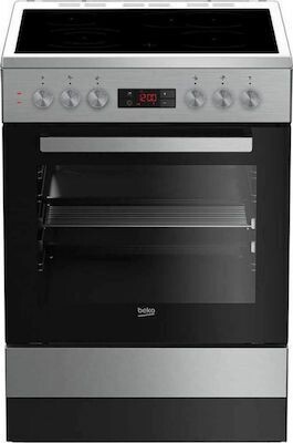 Beko FSM 67320 DXT Κουζίνα 65lt με Κεραμικές Εστίες Π60εκ. Inox