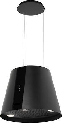 Davoline Pure Plus Απορροφητήρας Νησίδα 50cm Μαύρος