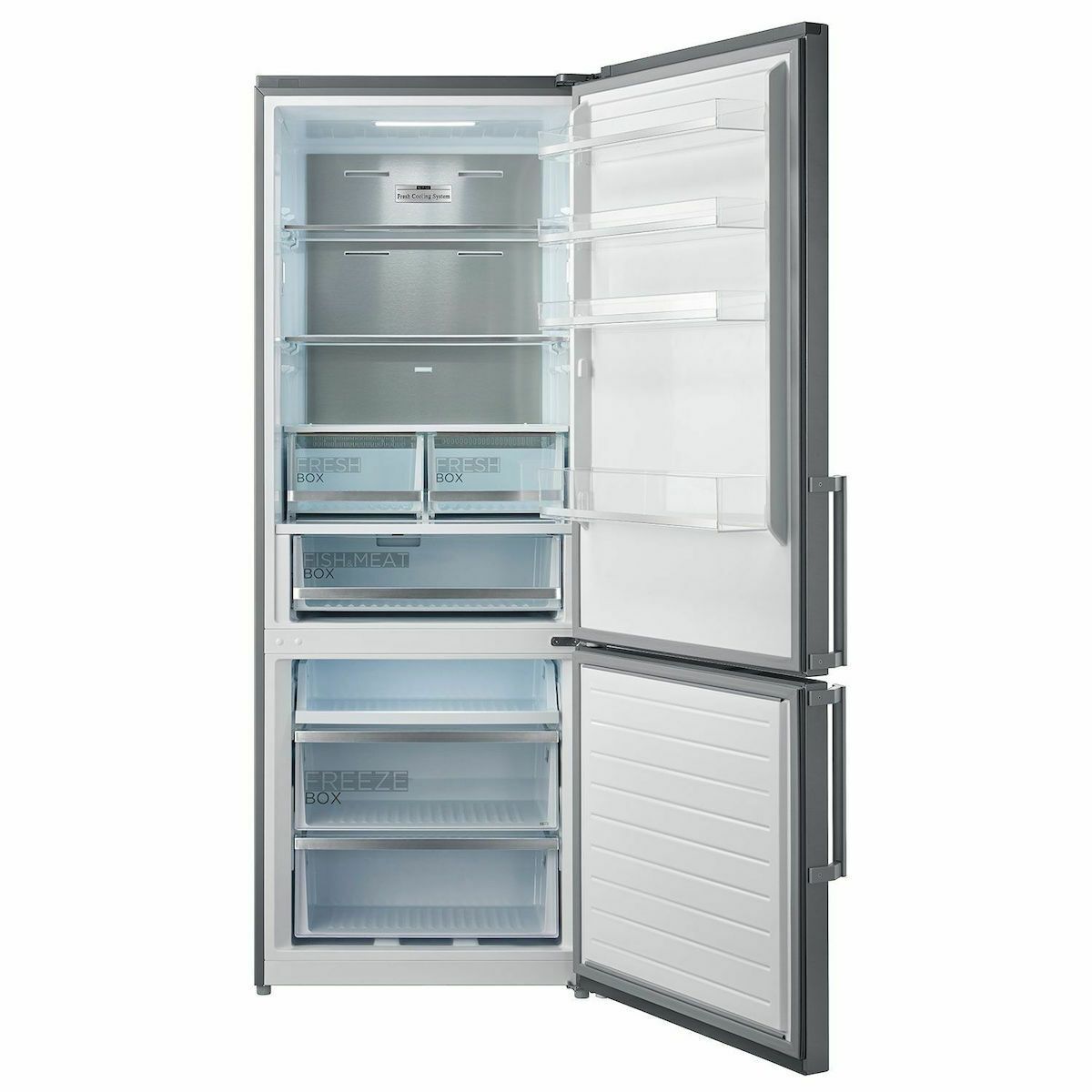 Midea MDRB593FGE02 Ψυγειοκαταψύκτης 435lt Total NoFrost Υ188xΠ70xΒ66.6εκ. Inox
