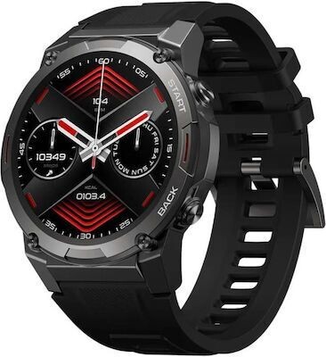 Zeblaze Vibe 7 Pro Aluminium Smartwatch με Παλμογράφο (Μαύρο)