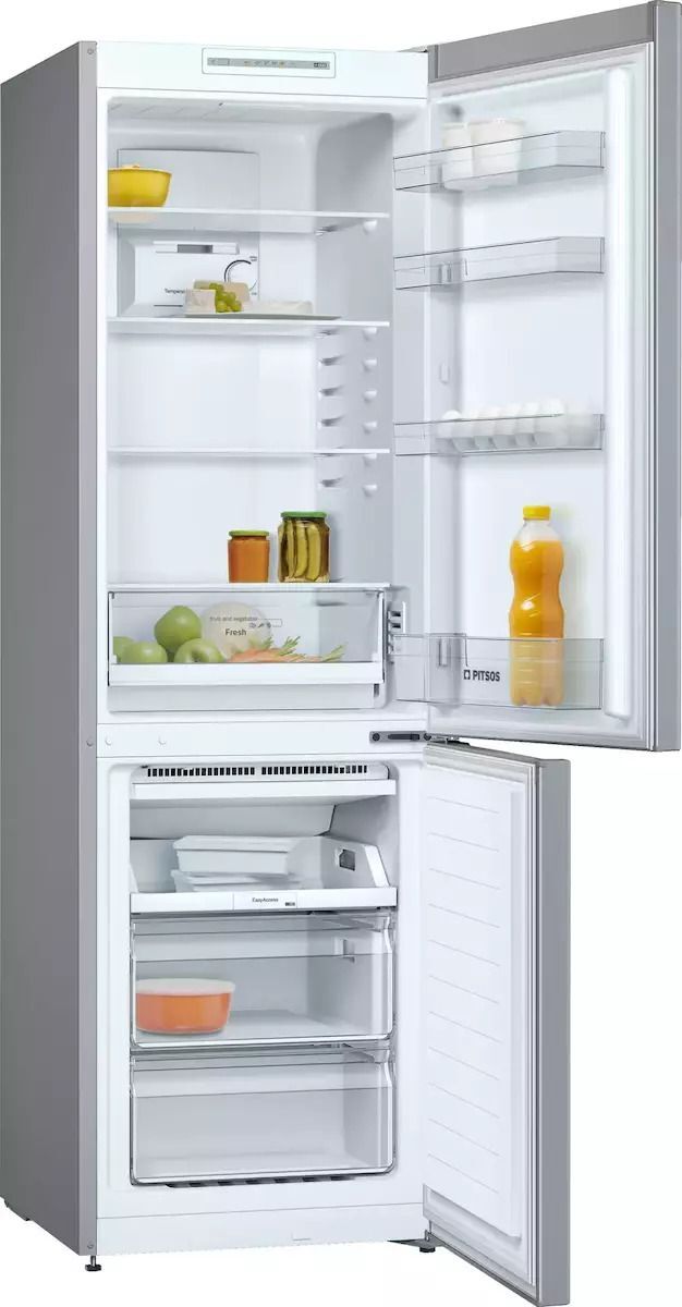 Pitsos PKNB36NLE0 Ψυγειοκαταψύκτης 305lt Total NoFrost Υ186xΠ60xΒ66εκ. Inox