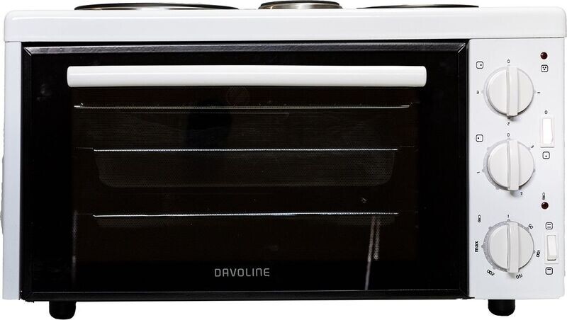 Davoline EC 450 Chef Ηλεκτρικό Φουρνάκι 28lt με 3 Εστίες White-Ελληνικό Προιόν