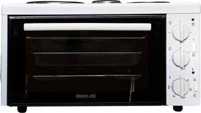 Davoline EC 450 Chef Ηλεκτρικό Φουρνάκι 28lt με 3 Εστίες White-Ελληνικό Προιόν Davoline EC 450 Chef Ηλεκτρικό Φουρνάκι 28lt με 3 Εστίες White-Ελληνικό Προιόν