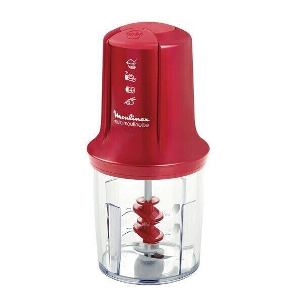 Moulinex Moulinette Πολυκόπτης Multi 500W με Δοχείο 500ml Red