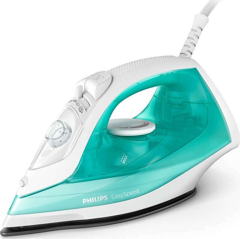 PHILIPS Σίδερο Ατμού 2000W με Αντικολλητική Πλάκα και Συνεχόμενη Παροχή 25gr/min Green/White GC1741/70