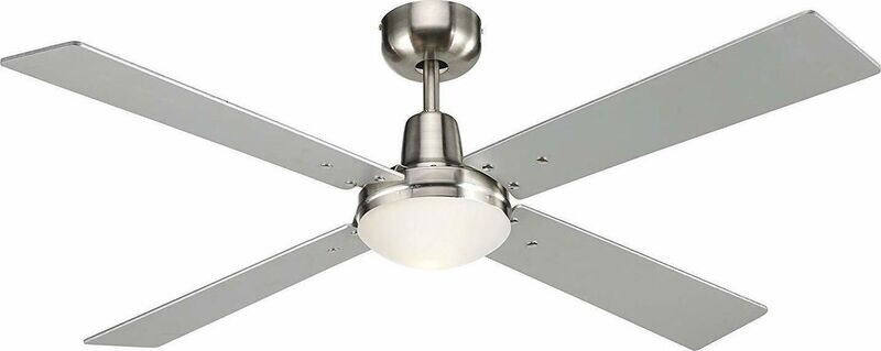 Lucci Air Airfusion Quest II Ανεμιστήρας Οροφής 122cm με Φως και Τηλεχειριστήριο Ασημί
