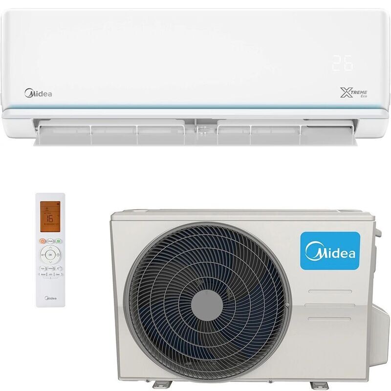 Midea AG2Eco-09NXD0-I/AG2Eco-09N8D0-O Κλιματιστικό Inverter 9000 BTU A++/A+ με Ιονιστή και WiFi
