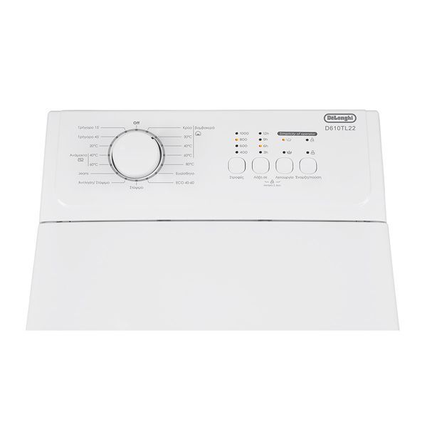 Delonghi D610TL22 Πλυντήριο Ρούχων Άνω Φόρτωσης