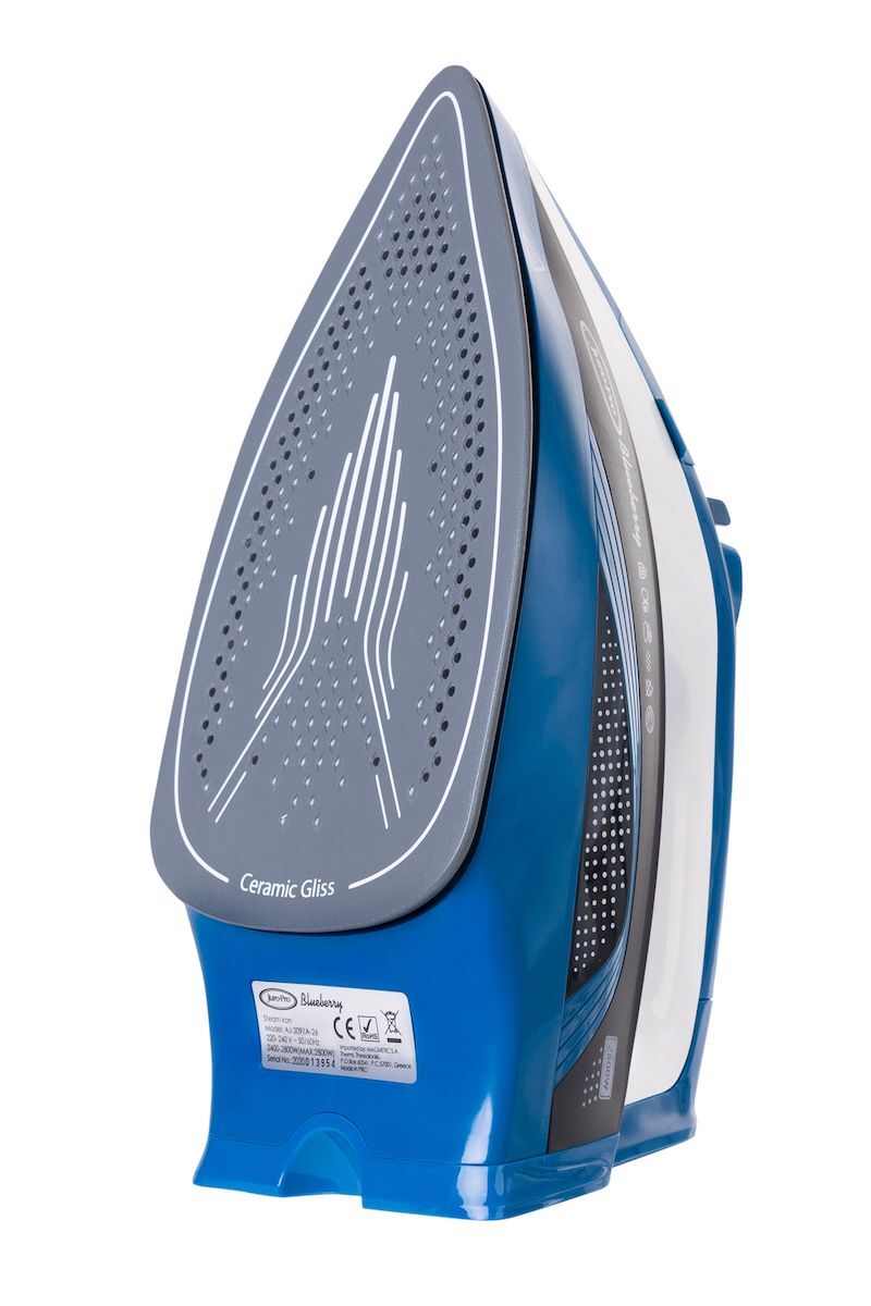 Juro-Pro Blueberry Σίδερο Ατμού 2800W με Κεραμική Πλάκα και Συνεχόμενη Παροχή 40gr/min