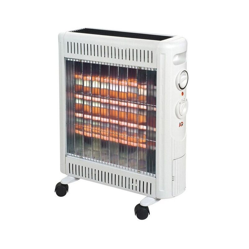 IQ Σόμπα Χαλαζία με Θερμοστάτη 2400W White- Black