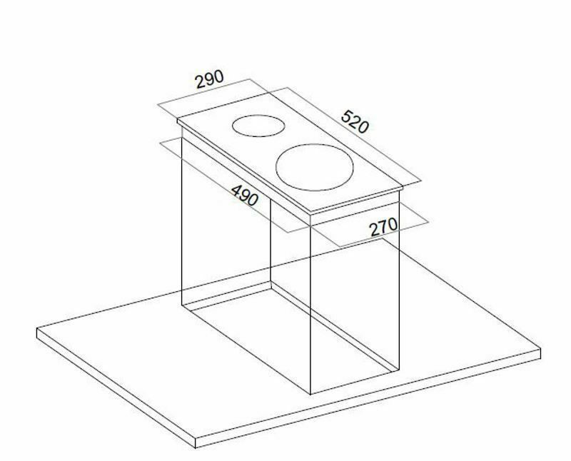 Davoline DVC30T Domino Κεραμική Εστία Αυτόνομη με Λειτουργία Κλειδώματος 29x52εκ.