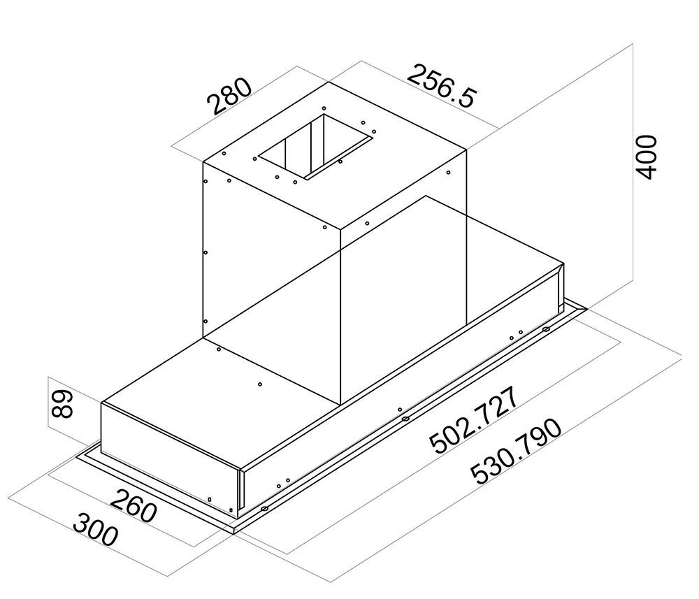 Davoline Inside 60 IX Μηχανισμός Απορρόφησης 60cm Inox / Black