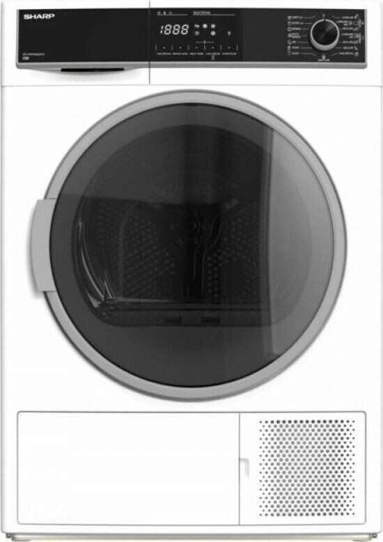Sharp KD-NHH9S8GW3-GR 9 kg Στεγνωτήριο Ρούχων A+++ με Αντλία Θερμότητας - Λευκό