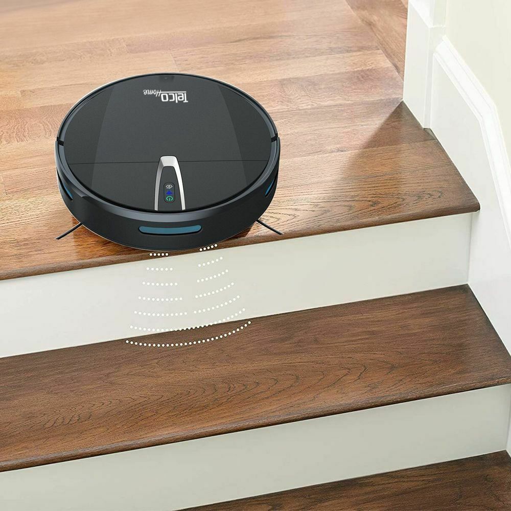 Telco Σκούπα Ρομπότ για Σκούπισμα & Σφουγγάρισμα με Wi-Fi Μαύρη