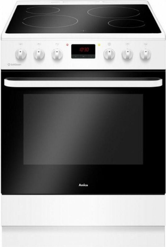 Amica AC6122PKW Κουζίνα 77lt με Κεραμικές Εστίες Π60εκ. Λευκή