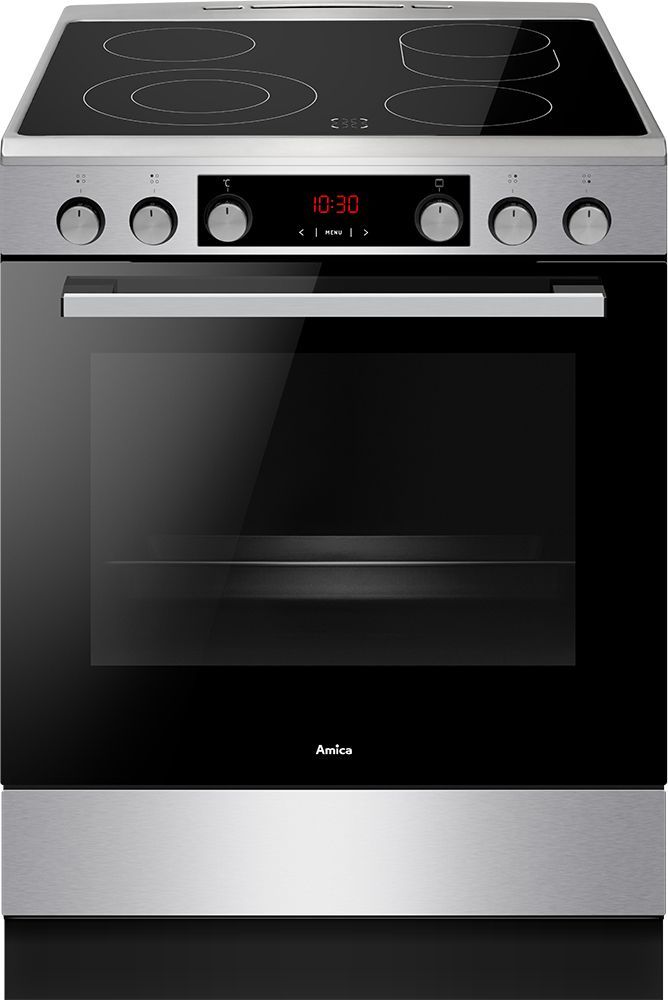 Amica 622CE3.377HTbDpHbScQXx BC Κουζίνα 77lt με Κεραμικές Εστίες Π60εκ. Inox