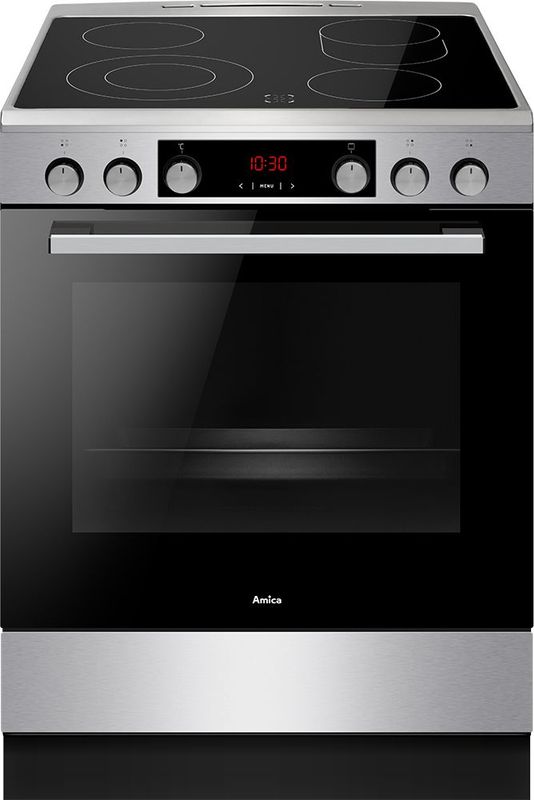 Amica 622CE3.377HTbDpHbScQXx BC Κουζίνα 77lt με Κεραμικές Εστίες Π60εκ. Inox