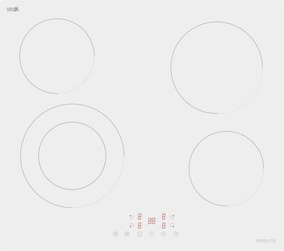 Davoline WVC 6005 Κεραμική Εστία Αυτόνομη με Λειτουργία Κλειδώματος 59x52εκ. Λευκή