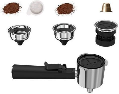 Primo PREM-40445 Μηχανή Espresso 1050W Πίεσης 20bar Ιβουάρ-Chrome