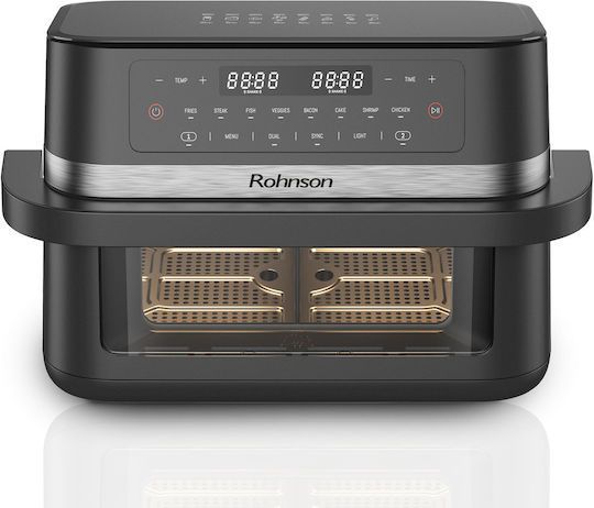 Rohnson Air Fryer με Διπλό Αποσπώμενο Κάδο 11.5lt Γκρι R-2881