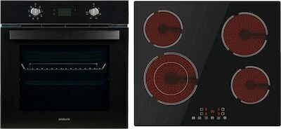 Davoline DSBO 8004 + BVC 6005 Φούρνος άνω Πάγκου 72lt με Κεραμικές Εστίες Π59.4εκ. Μαύρος