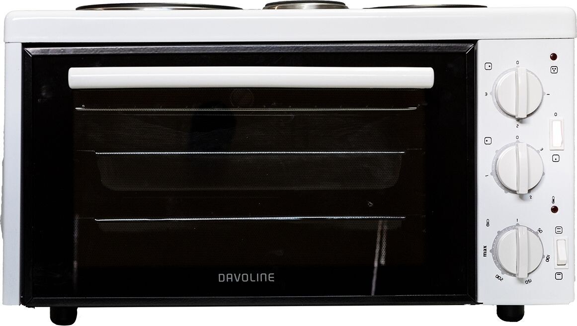 Davoline EC 450 Chef Ηλεκτρικό Φουρνάκι 28lt με 3 Εστίες White-Ελληνικό Προιόν