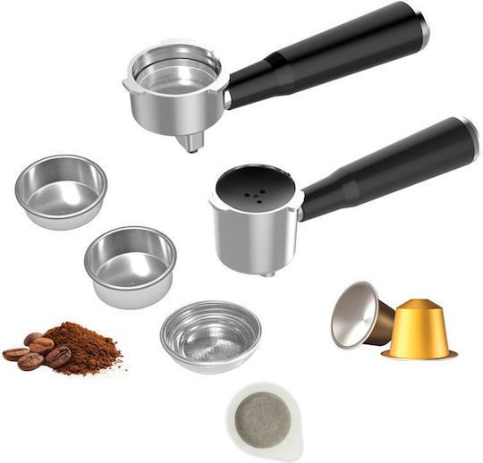 Primo Prem-40532 Μηχανή Espresso 1350W Πίεσης 20bar Μαύρη