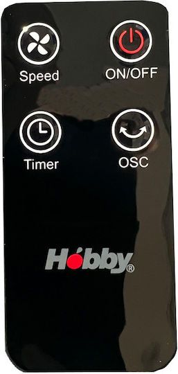 Hobby HWF-80613 Ανεμιστήρας Τοίχου 55W Διαμέτρου 40cm με Τηλεχειριστήριο Μαύρος