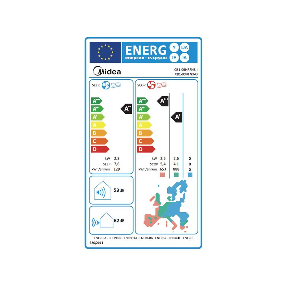 Midea Breezeless E CB1-09HRFN8 9.000 BTU/h Κλιματιστικό Inverter