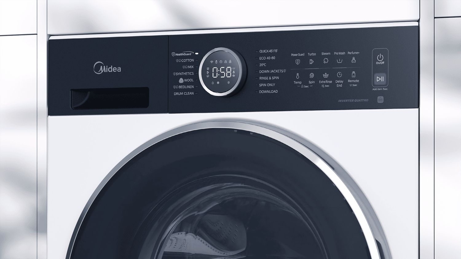 ΠΛΥΝΤΗΡΙΟ ΡΟΥΧΩΝ Midea MF205W90BA30/W-GR ΠΛΥΝΤΗΡΙΟ ΡΟΥΧΩΝ Midea MF205W90BA30/W-GR