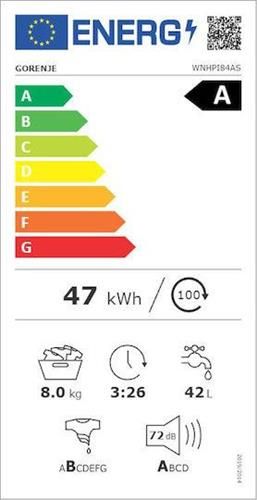 ΠΛΥΝΗΡΙΟ ΡΟΥΧΩΝ 8KG Gorenje WNHPI84AS/A