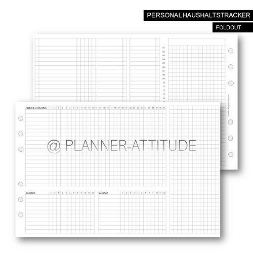 Haushaltstracker Personal | Tages- und Wochenaufgabenübersicht | Zusatzaufgaben | aufklappbar | #H002