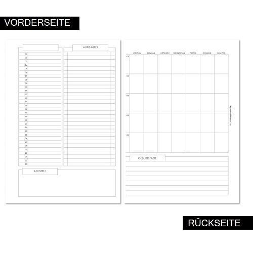 Monatsübersicht A5 | einfach |  #M024