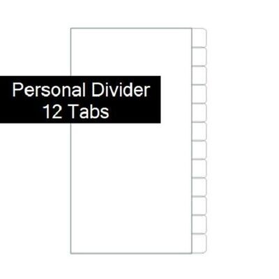 Personal Divider | durchsichtig | matt | 12 Tabs seitlich