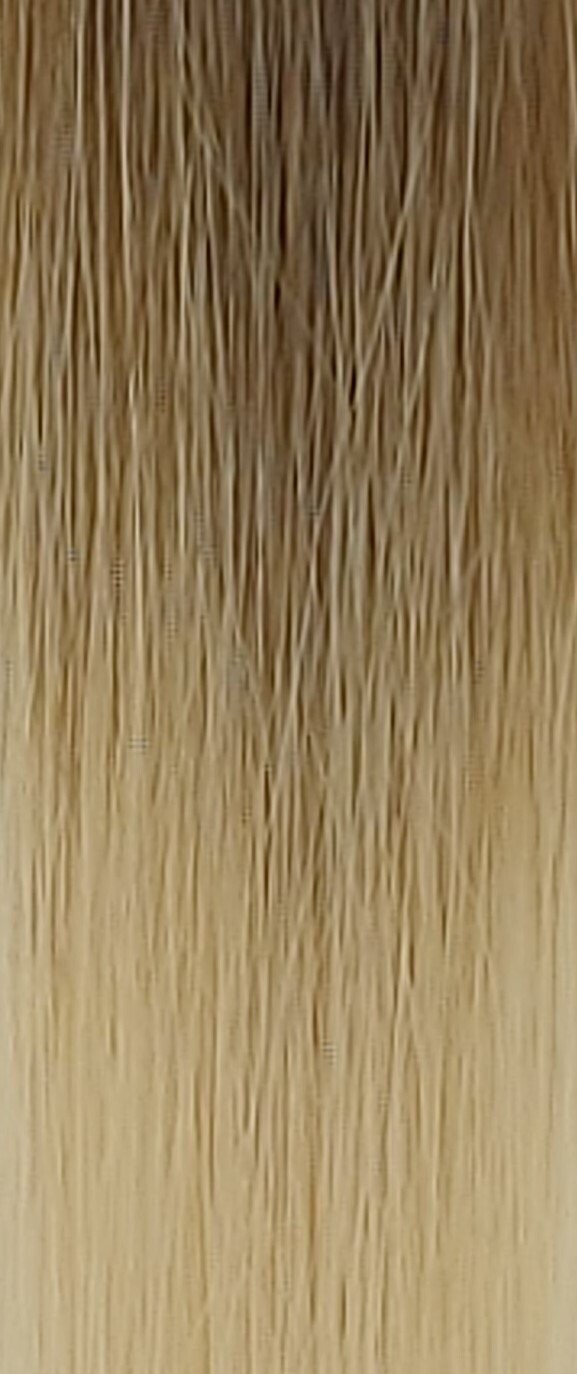 Tresse Deluxe  Echthaar ROOT 
Nr.7A Dirtyblond  auf Nr. 1001a Silberblond