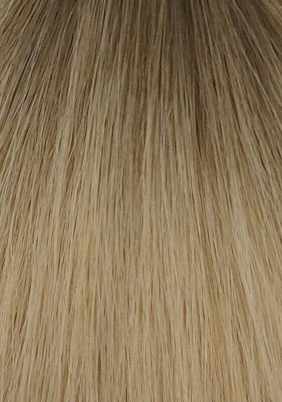 Tresse Deluxe  Echthaar ROOT 
Nr.7A auf Nr.24c Champagnerblond