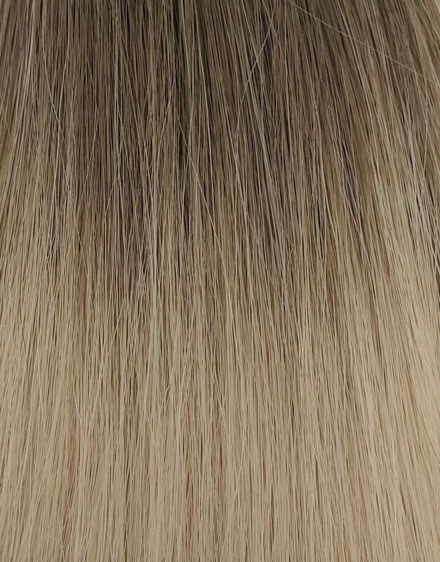 Deluxe Echthaar ROOT Mini  Nr.7a Dirty Blond auf Nr. 1001a Silberblond