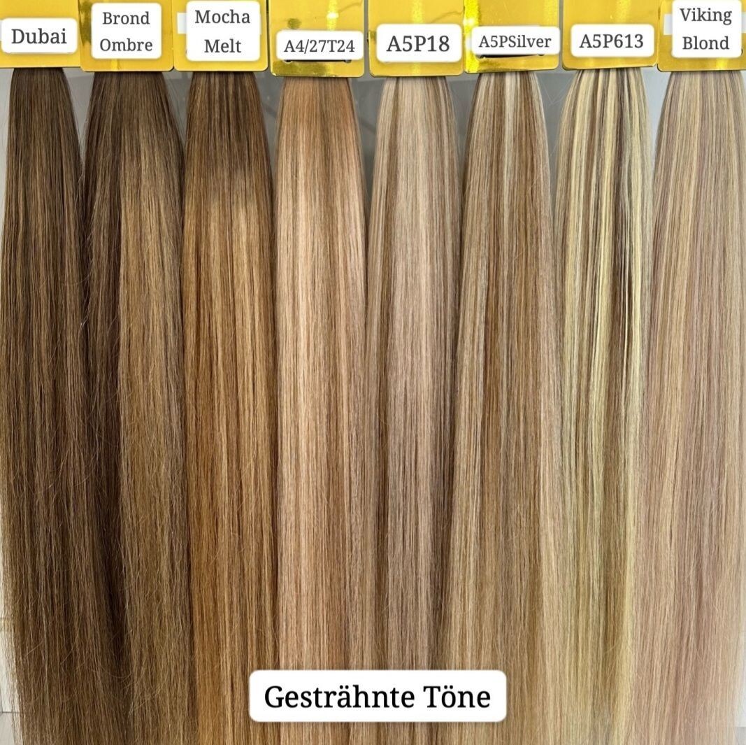 Osteuropäische  Tape in Extensions Gesträhnt Nr. Brown Ombre