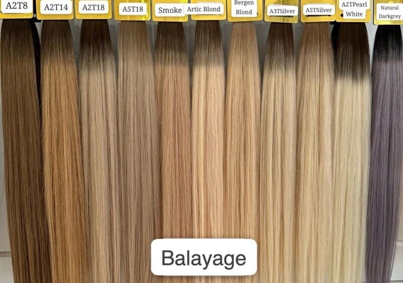 Osteuropäische Tape In Extensions Balayage Nr. A5T18