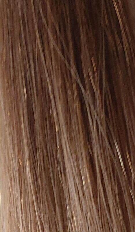 Tresse Deluxe  Echthaar ROOT 
Nr.4 Mittelbraun auf Nr.7 Dunkelblond