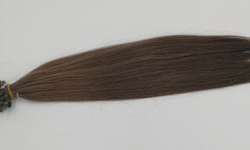 Extensions Echthaar  Kühles Braun 45 bis 50 cm