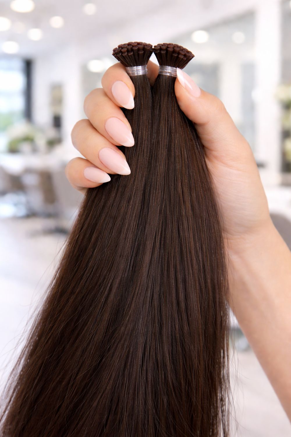 Deluxe Echthaar Mini Nr.3 Dunkelbraun