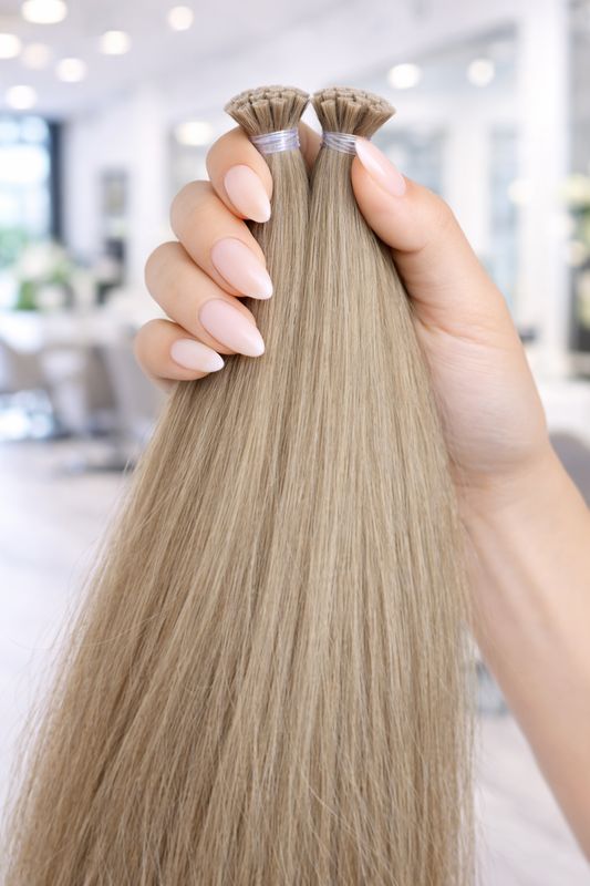 Deluxe Echthaar Mini  Nr.8a Smoky Blond