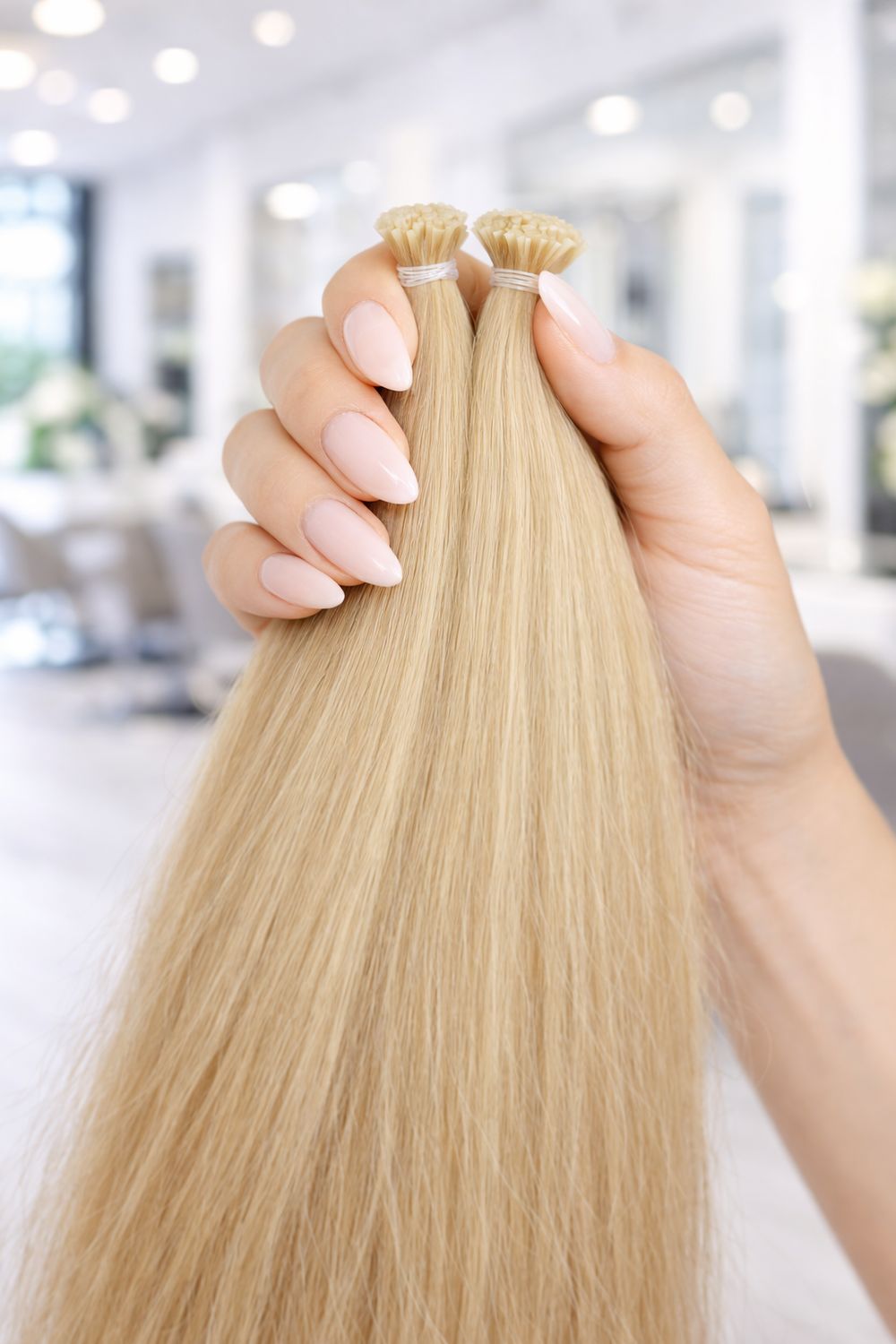 Deluxe Echthaar Mini Nr.24c Champagnerblond