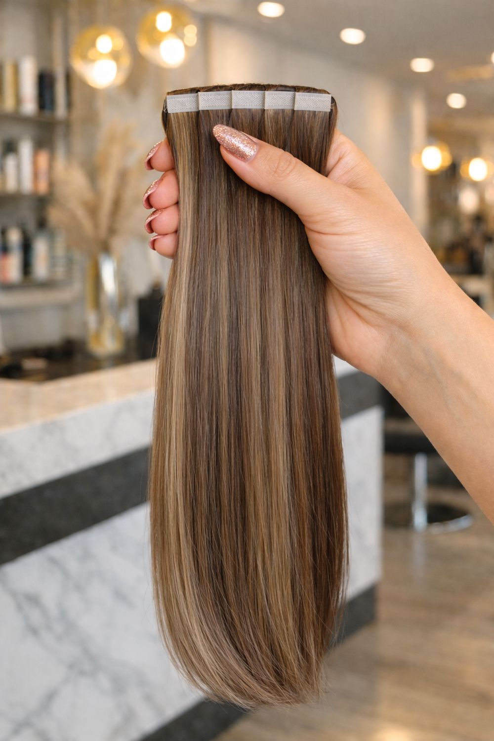 Osteuropäische Tape in Extensions Gesträhnt Nr. Cashmere Brown Osteuropäische Tape in Extensions Gesträhnt Nr. Cashmere Brown