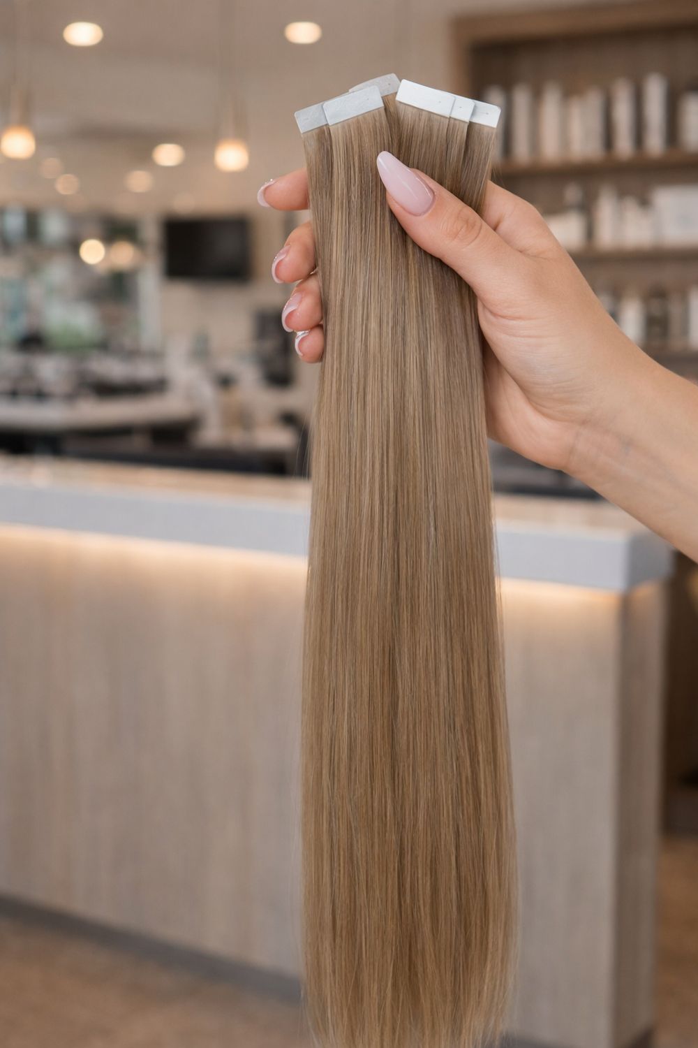 Osteuropäische Tape in Extensions Nr.8 Dunkel Goldblond