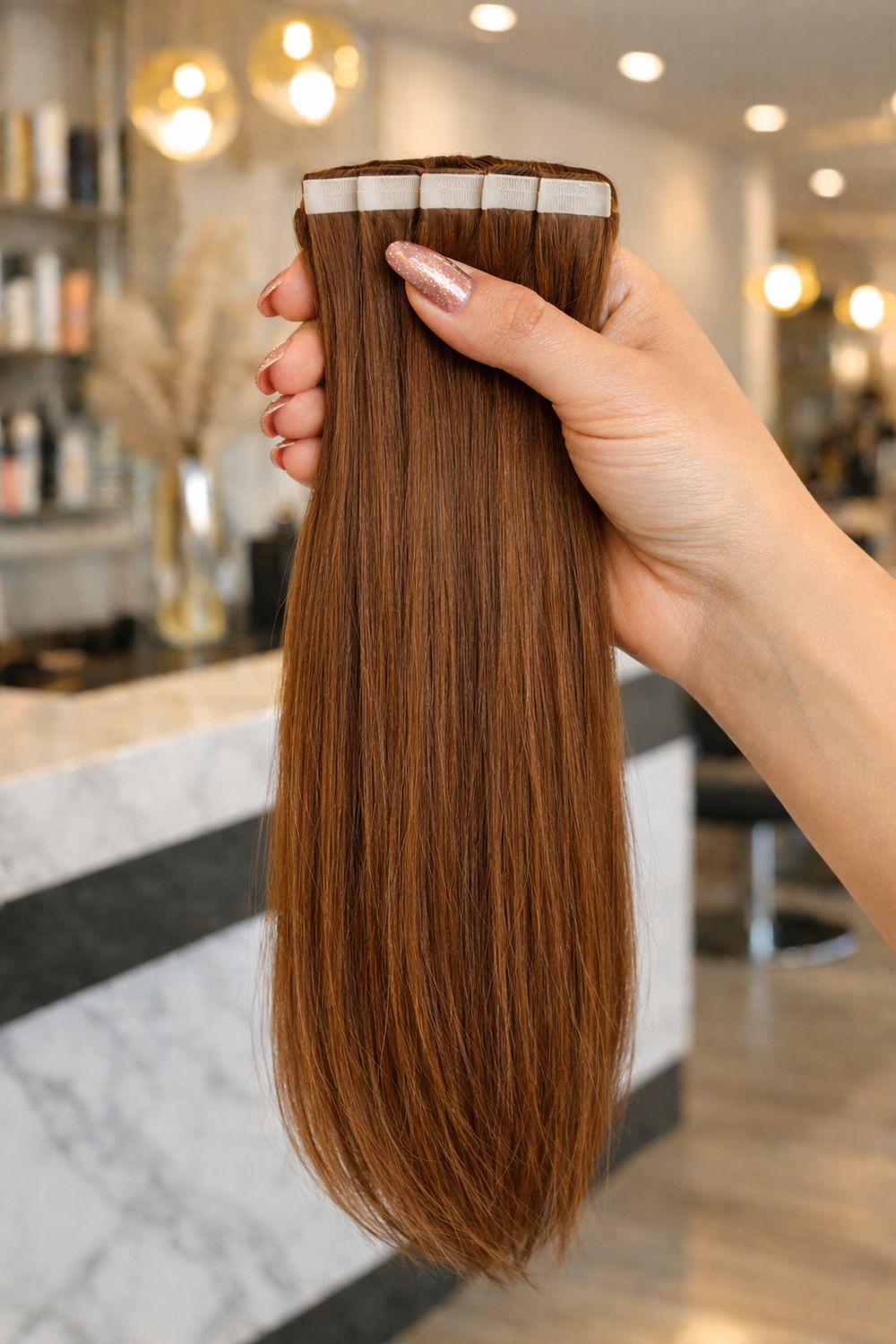 Osteuropäische Tape in Extensions Nr.6 Goldbraun Osteuropäische Tape in Extensions Nr.6 Goldbraun