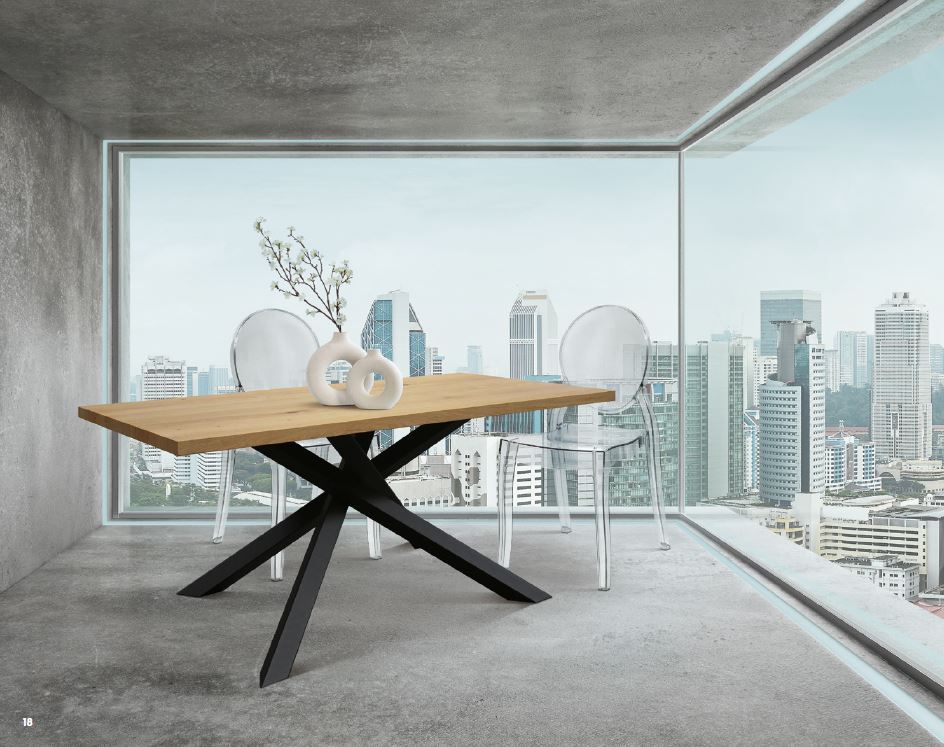 Tavolo Fisso con piano in legno di Rovere