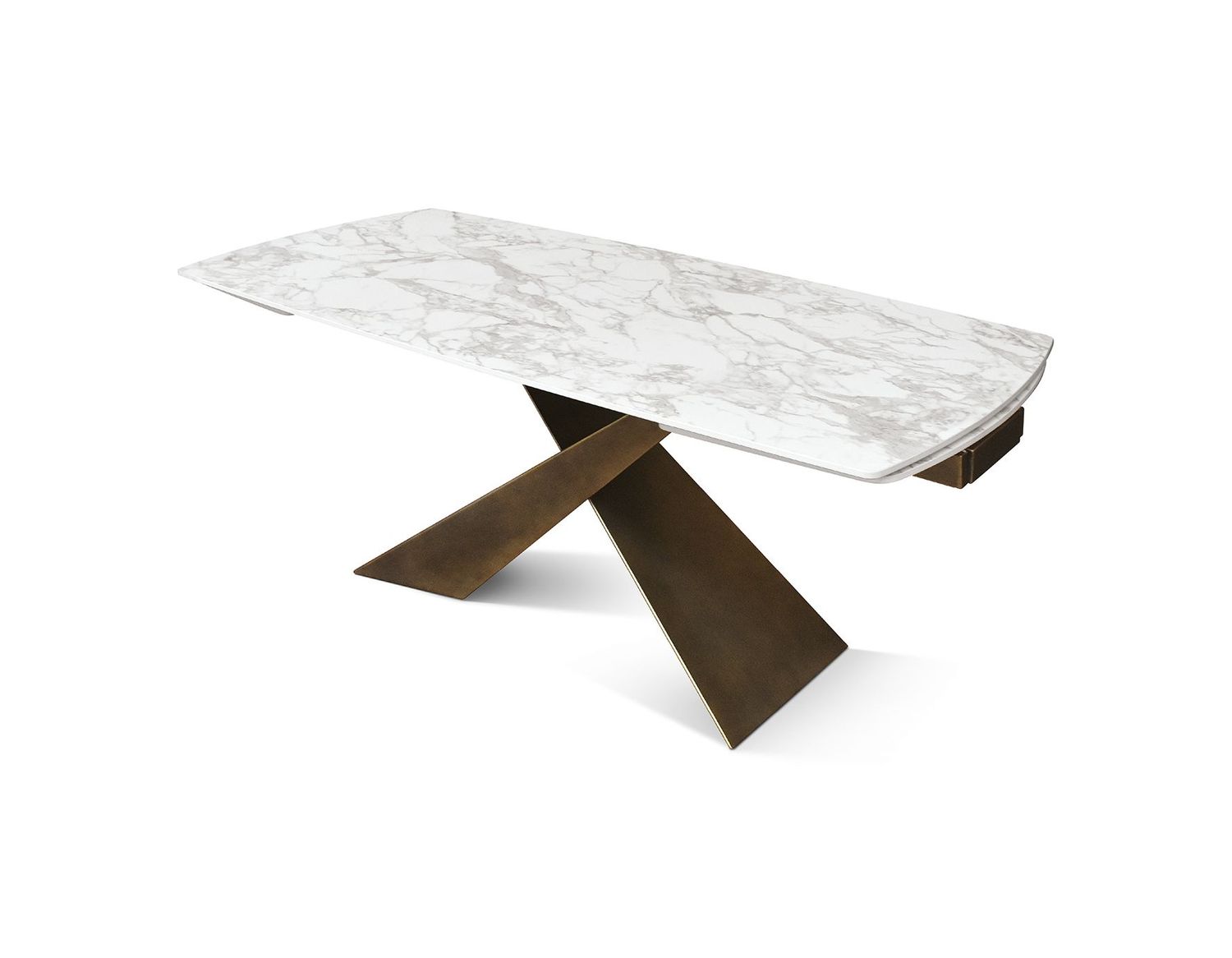Tavolo Allungabile con Piano in Ceramica  Golden Bianco Arabesco